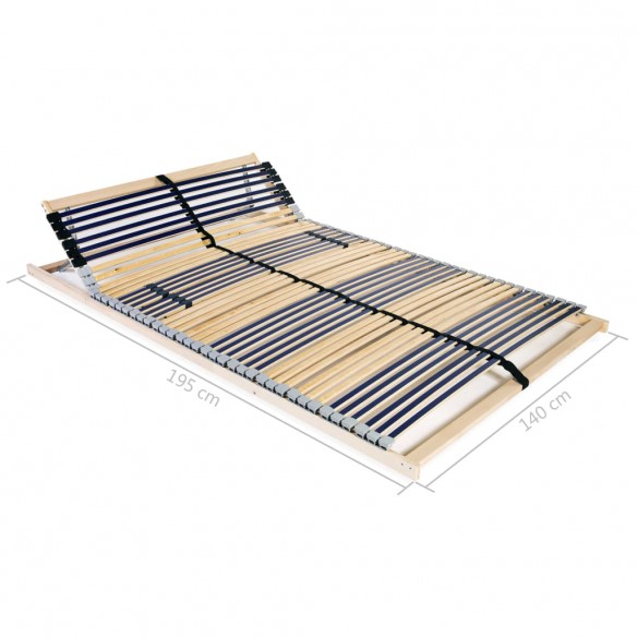Cadre avec 42 lattes 7 zones 140 x 200 cm