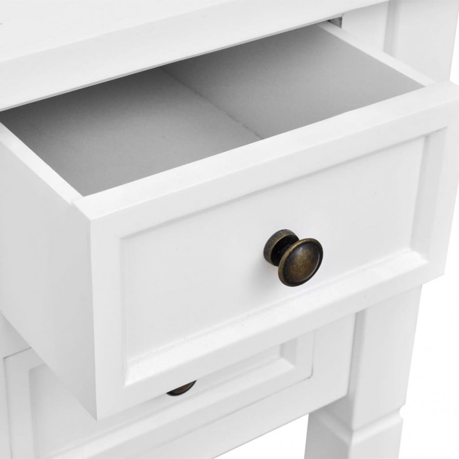 Bureau blanc à 5 tiroirs