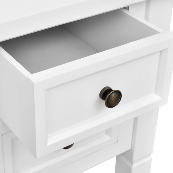 Bureau blanc à 5 tiroirs