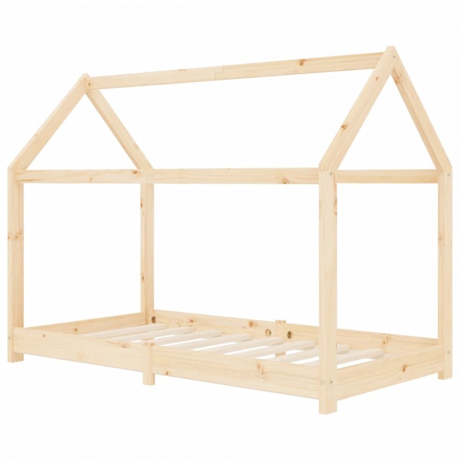Lit d'enfant Bois de pin massif 70x140 cm