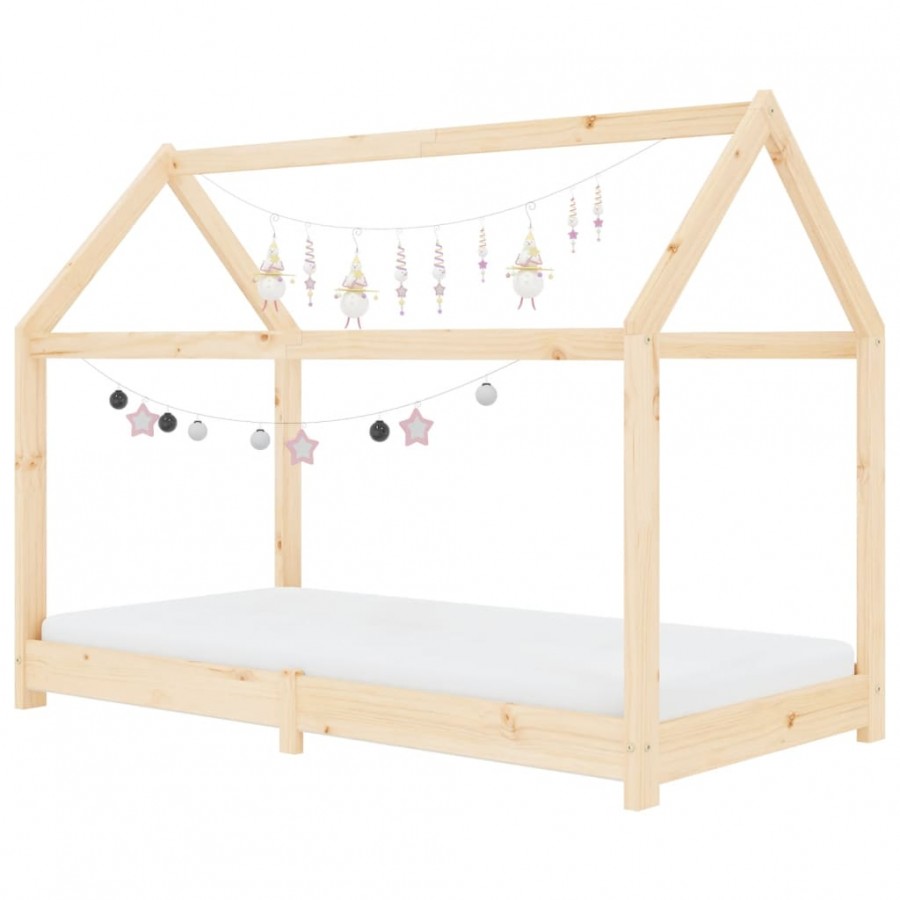 Lit d'enfant Bois de pin massif 70x140 cm