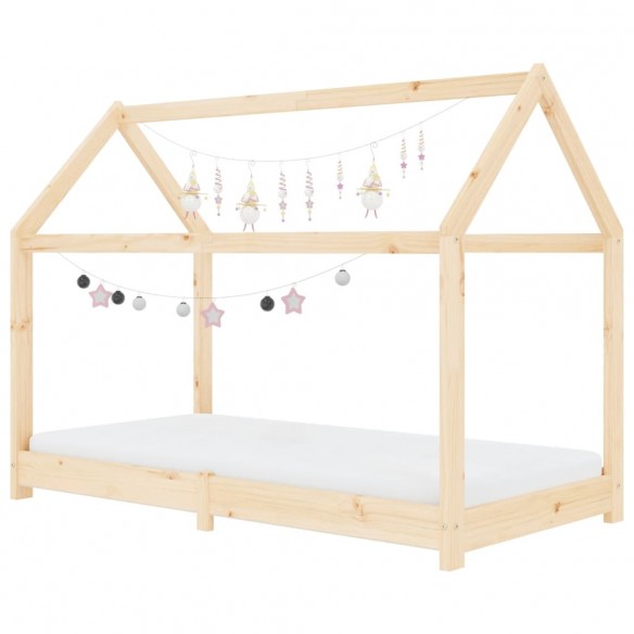 Lit d'enfant Bois de pin massif 70x140 cm