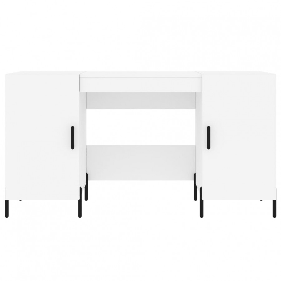 Bureau blanc 140x50x75 cm bois d'ingénierie