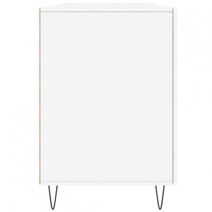Bureau blanc 140x50x75 cm bois d'ingénierie
