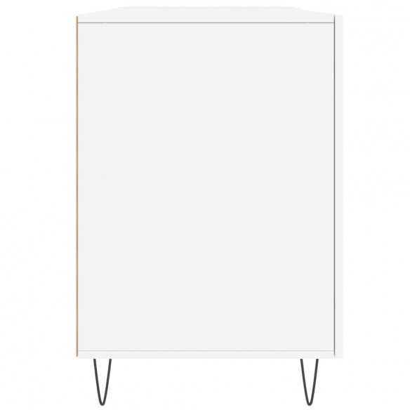 Bureau blanc 140x50x75 cm bois d'ingénierie