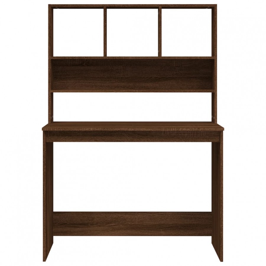 Bureau et étagères Chêne marron 102x45x148 cm 
