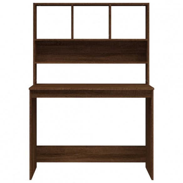 Bureau et étagères Chêne marron 102x45x148 cm 