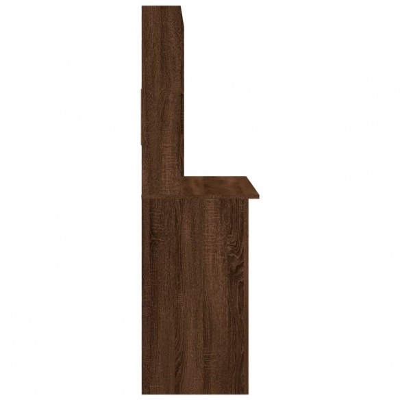 Bureau et étagères Chêne marron 102x45x148 cm 