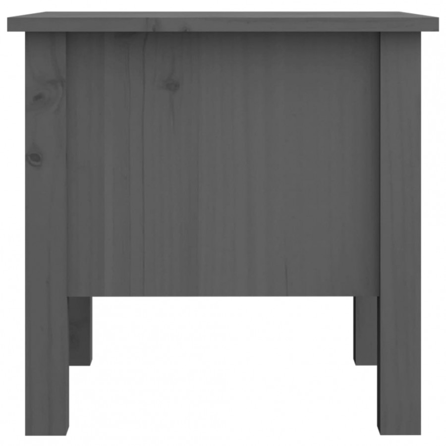 Table d'appoint Gris 40x40x39 cm Bois massif de pin
