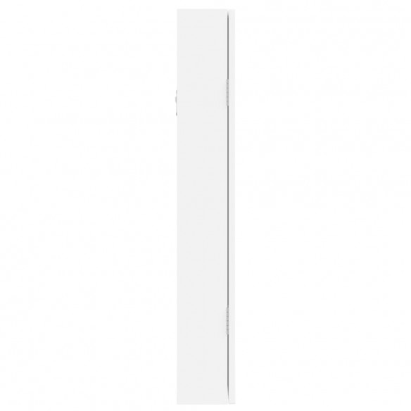 Armoire à bijoux avec miroir et éclairage LED mural blanc