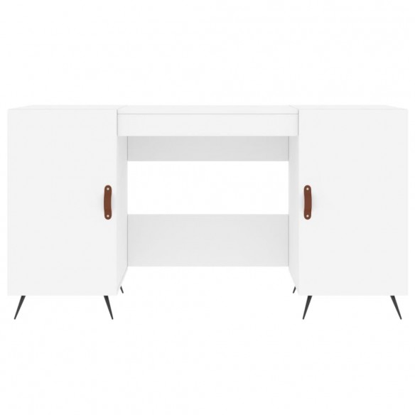 Bureau blanc 140x50x75 cm bois d'ingénierie
