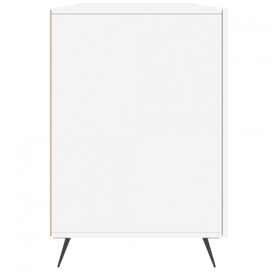 Bureau blanc 140x50x75 cm bois d'ingénierie