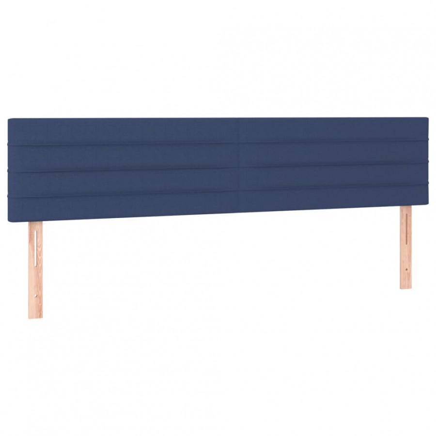 Têtes de lit 2 pcs Bleu 100x5x78/88 cm Tissu