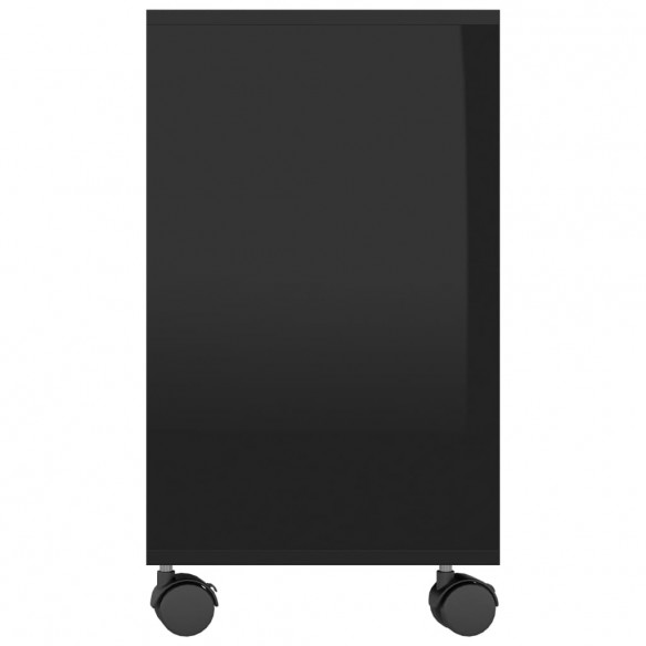 Table d'appoint Noir brillant 70x35x55 cm 