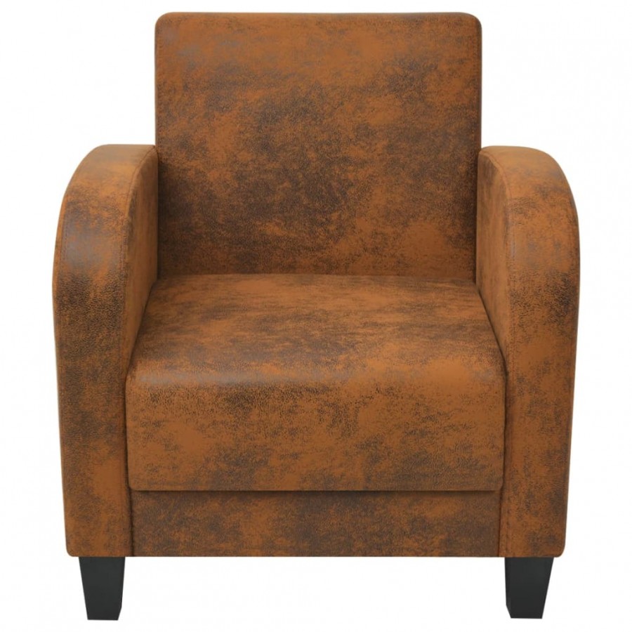 Fauteuil Marron Similicuir daim