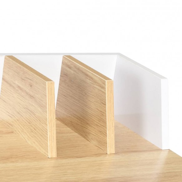 Bureau Blanc et naturel 80x50x84 cm