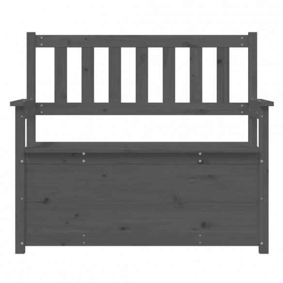 Banc Gris 112,5x51,5x96,5 cm Bois de pin massif