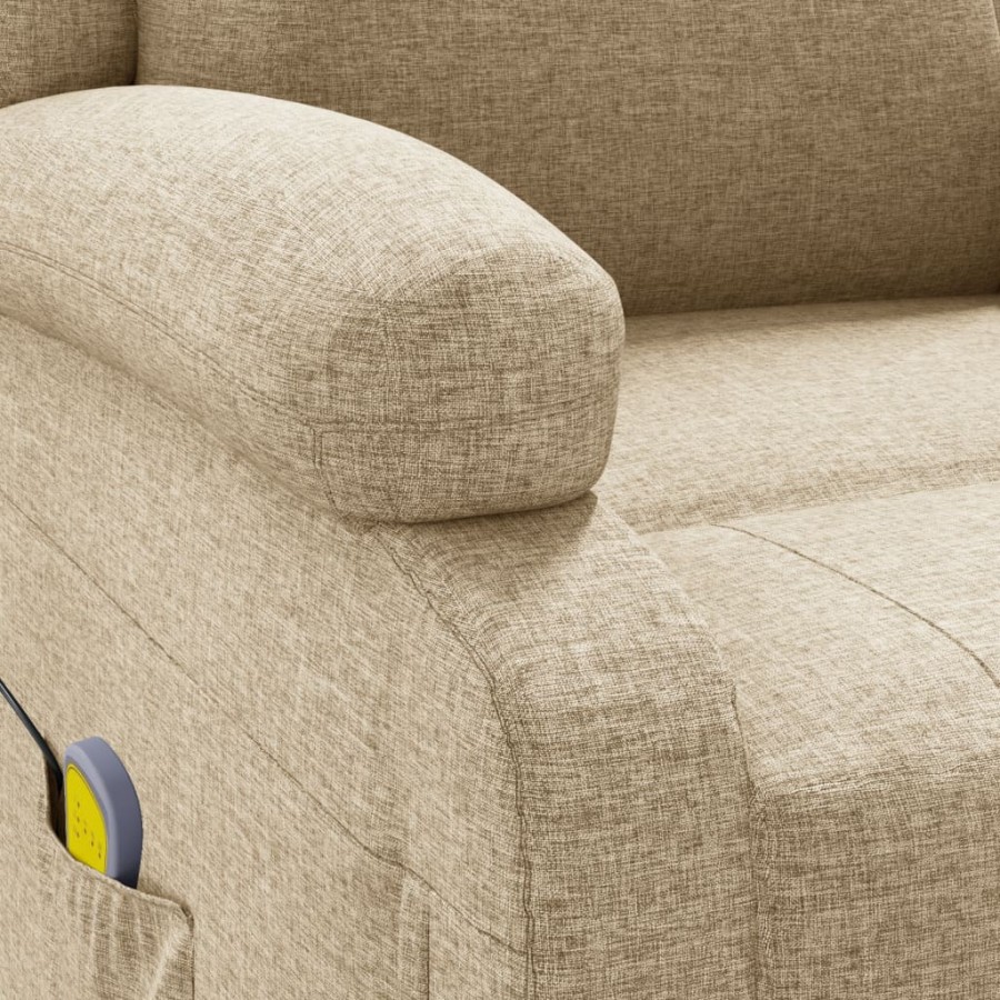 Fauteuil de massage Crème Tissu