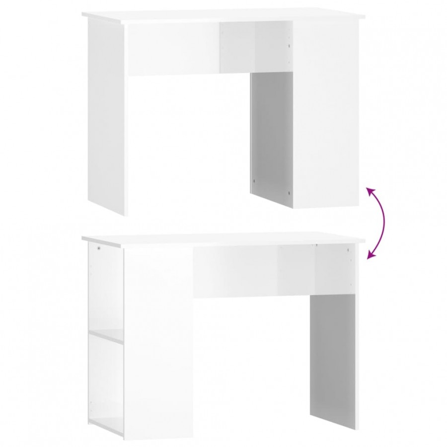 Bureau Blanc brillant 100x55x75 cm 