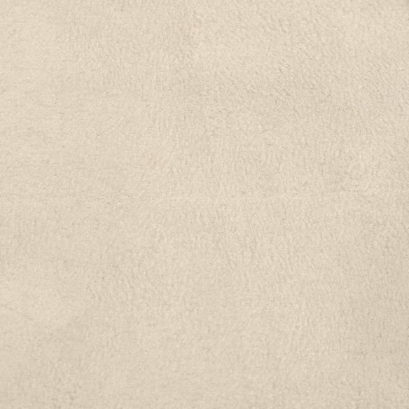 Chaise berçante avec repose-pied Blanc crème Tissu