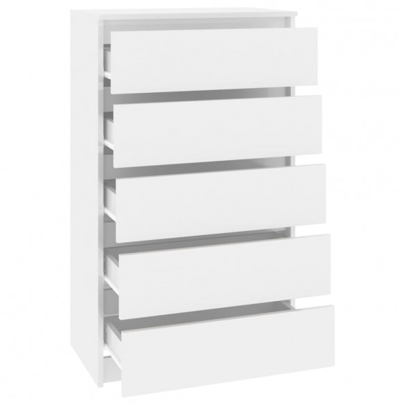 Commode Blanc brillant 60x36x103 cm 