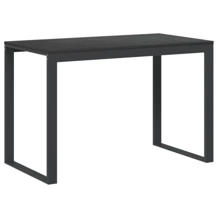 Bureau d'ordinateur Noir 110x60x73 cm Bois d’ingénierie 2
