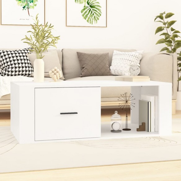 Table basse Blanc 100x50,5x35 cm 