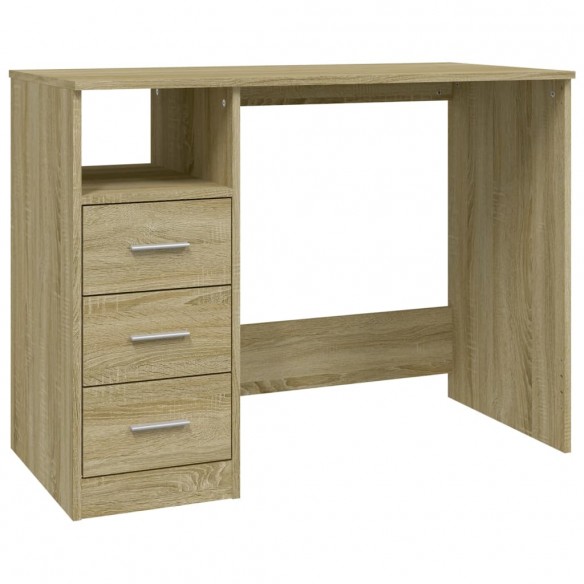 Bureau avec tiroirs Chêne sonoma 102x50x76 cm 