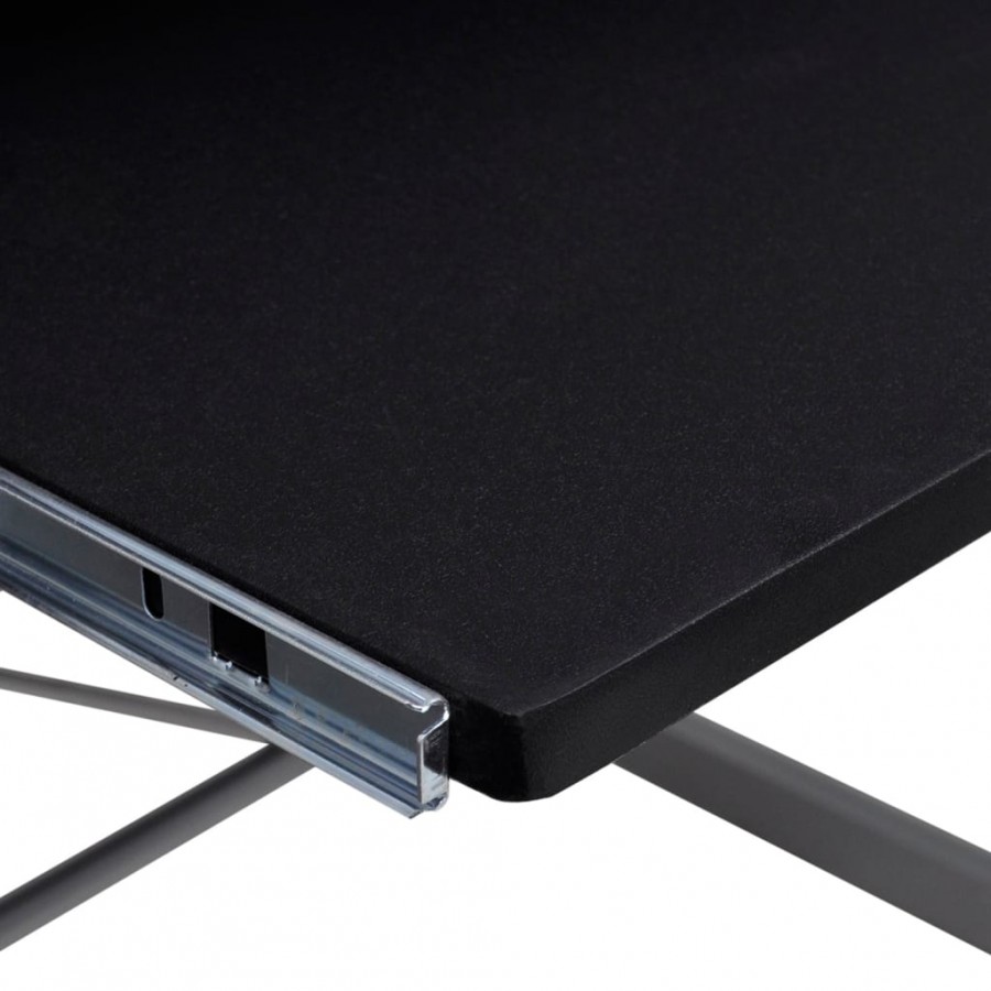 Bureau d'ordinateur d'angle Noir 132x112x99cm 