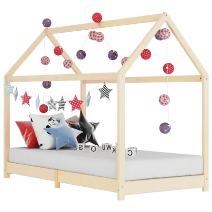 Lit d'enfant Bois de pin massif 90 x 200 cm