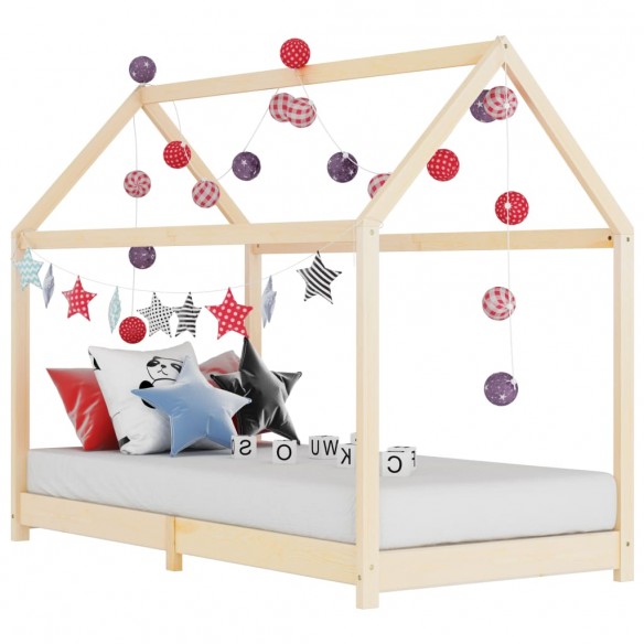 Lit d'enfant Bois de pin massif 90 x 200 cm