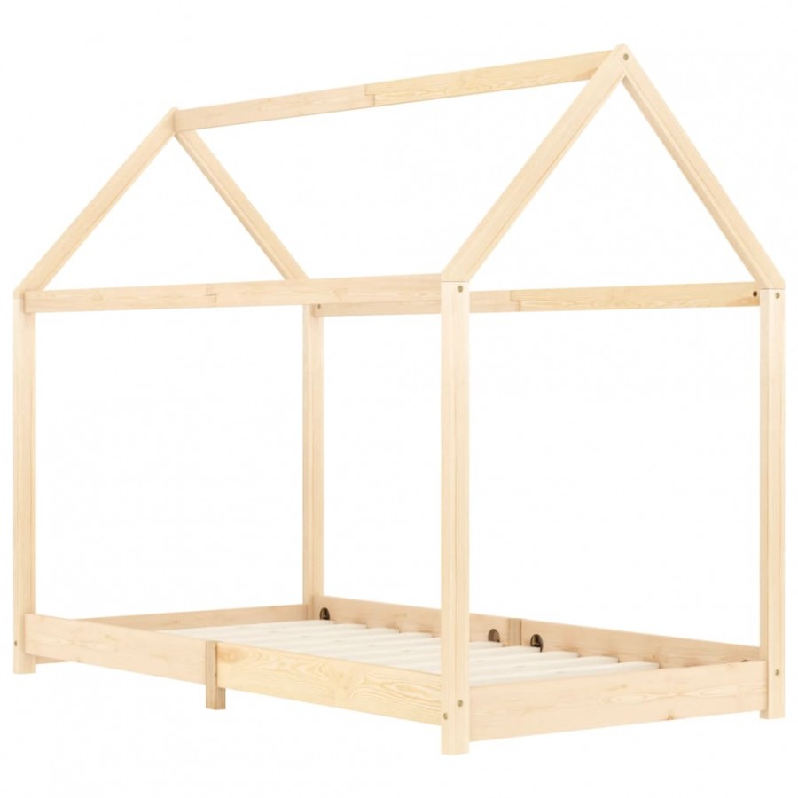 Lit d'enfant Bois de pin massif 90 x 200 cm