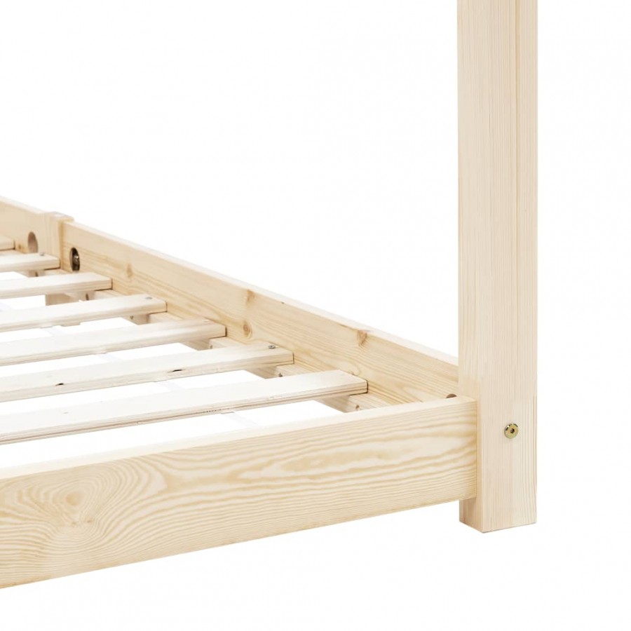 Lit d'enfant Bois de pin massif 90 x 200 cm