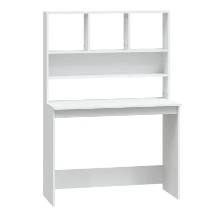 Bureau avec étagères Blanc 102x45x148 cm  2
