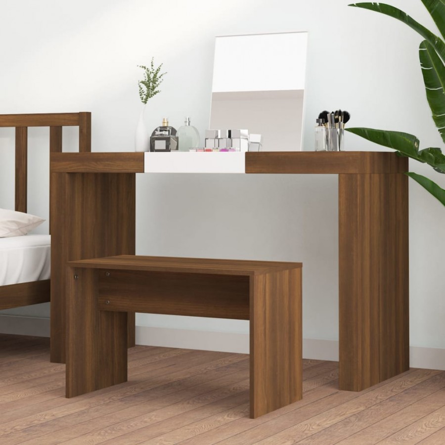 Tabouret de toilette Chêne marron 70x35x45 cm 