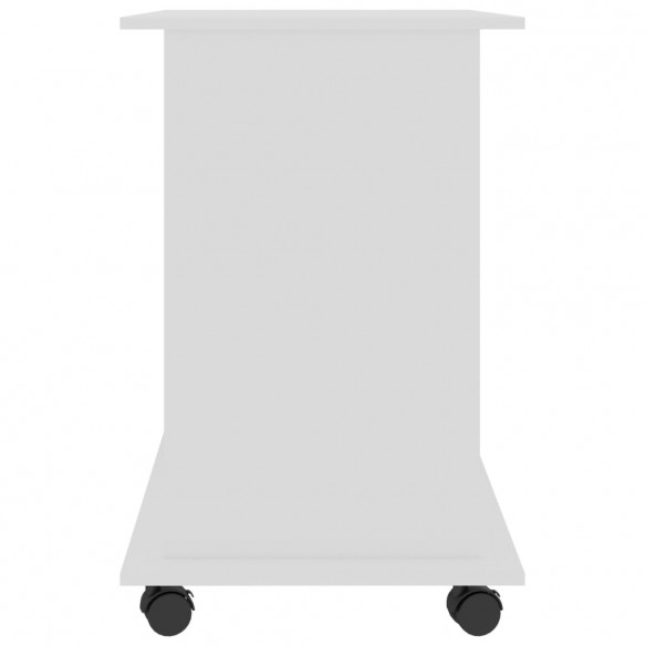 Bureau d'ordinateur Blanc 80x50x75 cm Aggloméré