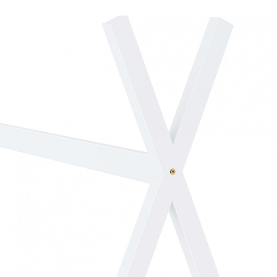 Lit d'enfant Blanc Bois de pin massif 90 x 200 cm