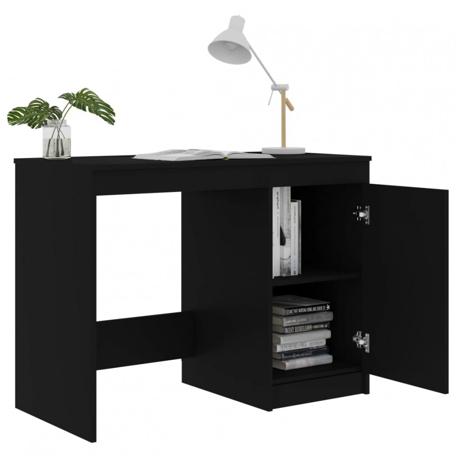 Bureau Noir 100x50x76 cm Aggloméré