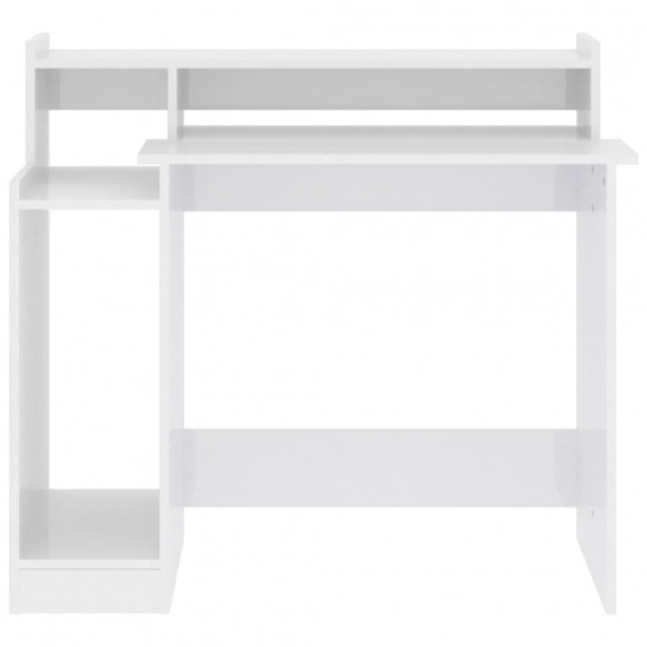 Bureau lumières LED Blanc brillant 97x45x90cm 