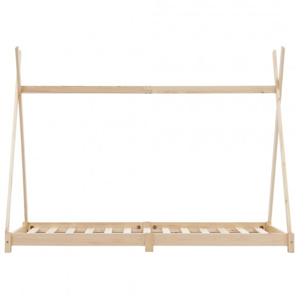 Lit d'enfant Bois de pin massif 90 x 200 cm