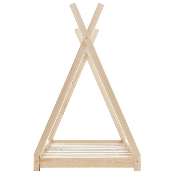 Lit d'enfant Bois de pin massif 90 x 200 cm