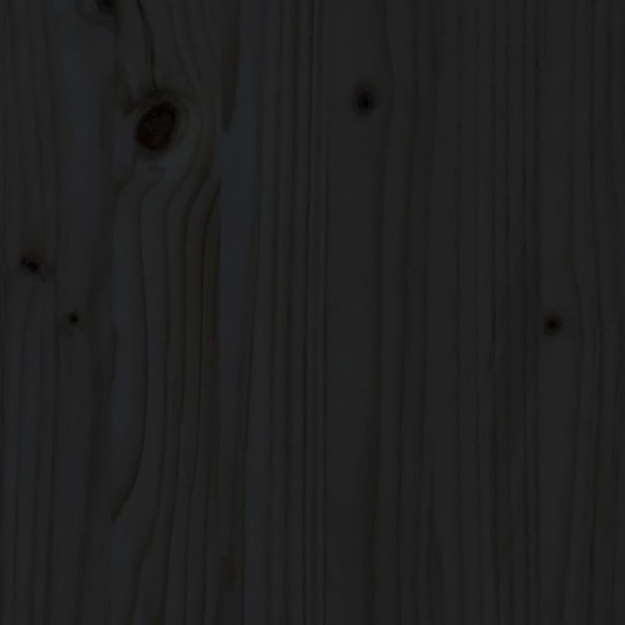 Banc Noir 80x41x77 cm Bois de pin massif