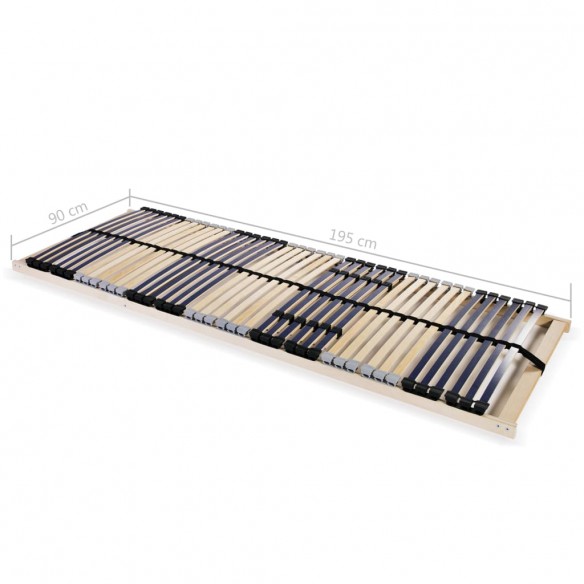 Cadre avec 42 lattes 7 zones 90 x 200 cm