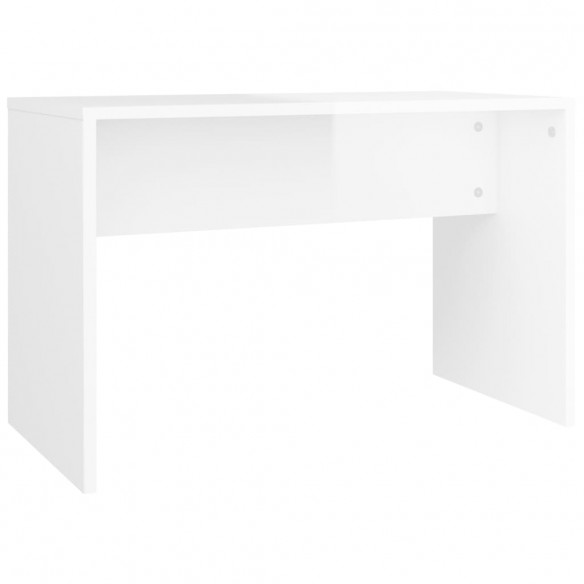 Tabouret de toilette Blanc brillant70x35x45cm 