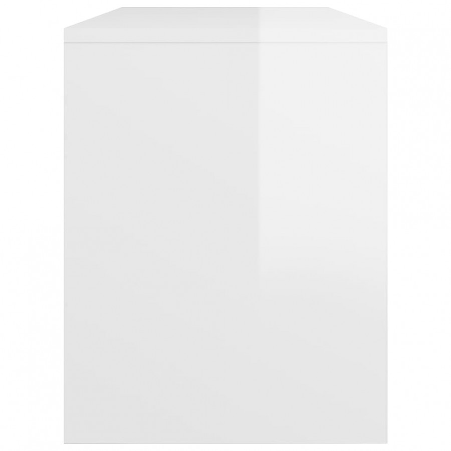Tabouret de toilette Blanc brillant70x35x45cm 