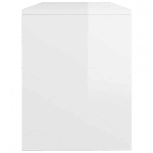 Tabouret de toilette Blanc brillant70x35x45cm 