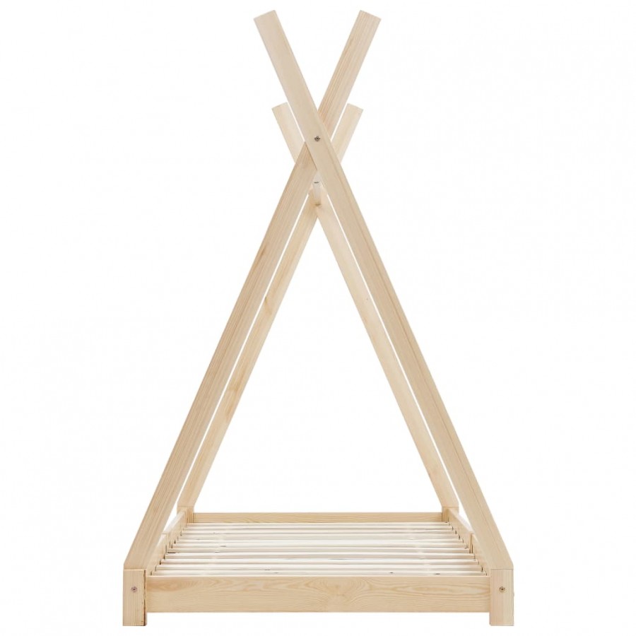 Lit d'enfant Bois de pin massif 70x140 cm