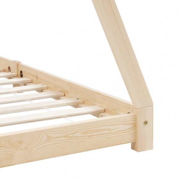 Lit d'enfant Bois de pin massif 70x140 cm