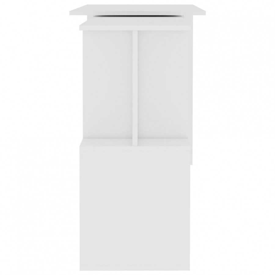 Bureau d'angle Blanc 200x50x76 cm Aggloméré