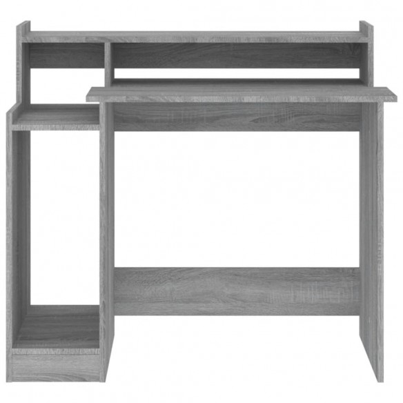 Bureau et lumières LED Sonoma gris 97x45x90cm 